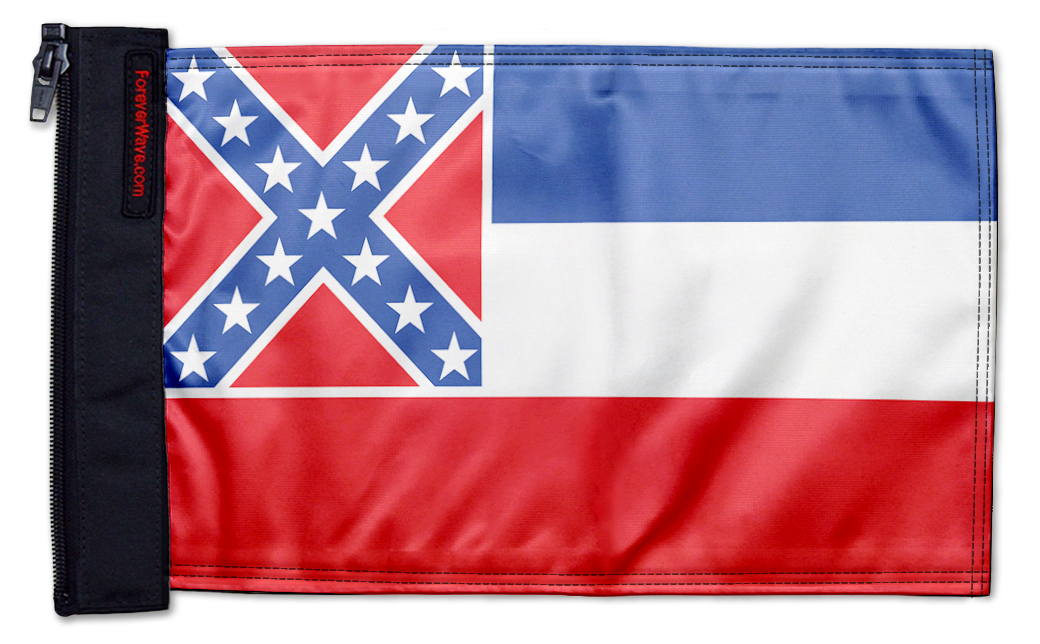 State Flag Mississippi 12"x18" Forever Wave Flag for Jeep Wrangler YJ 1986-1995