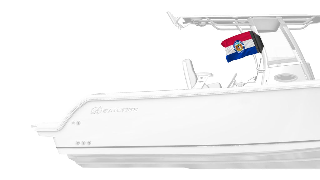State Flag Missouri 12"x18" Forever Wave Flag for Boats