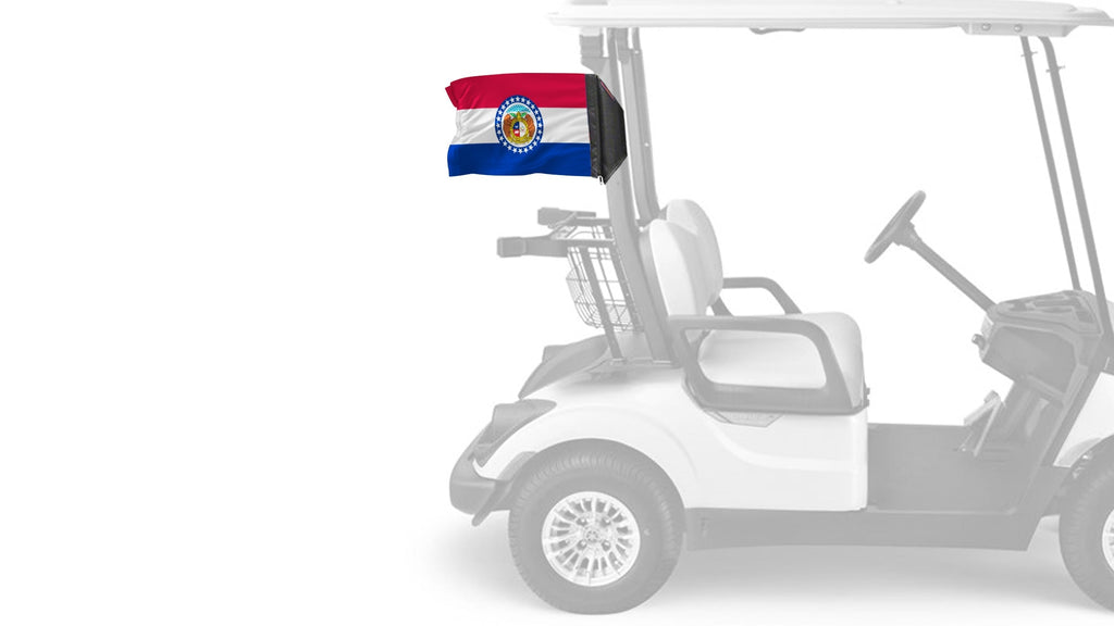 State Flag Missouri 12"x18" Forever Wave Flag for Golf Carts