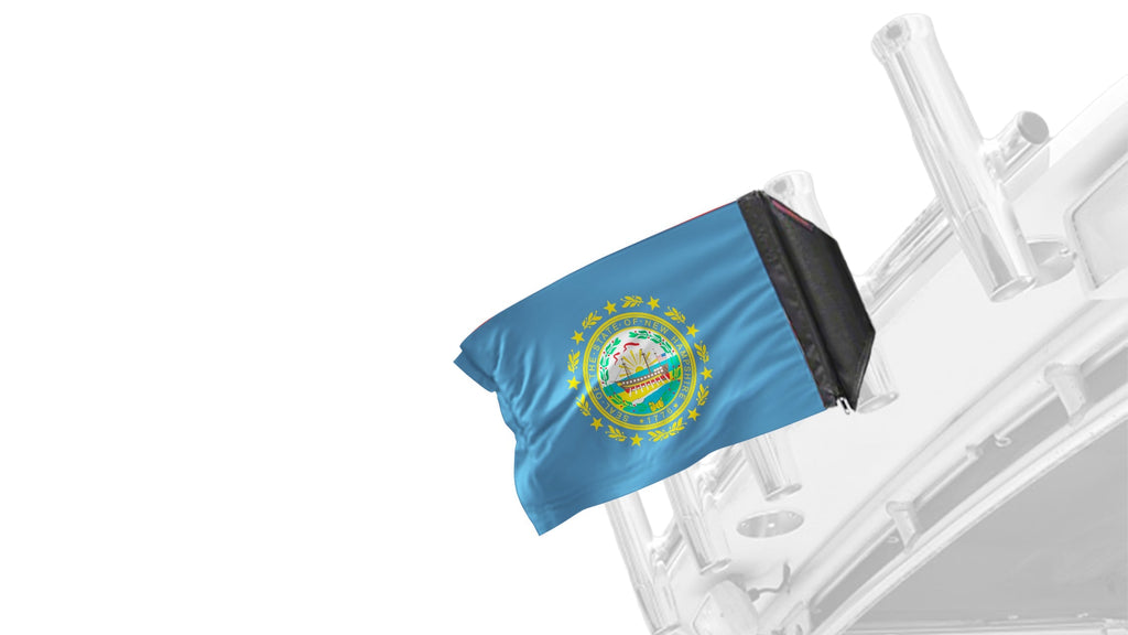State Flag New Hampshire 12"x18" Forever Wave Flag for Boats