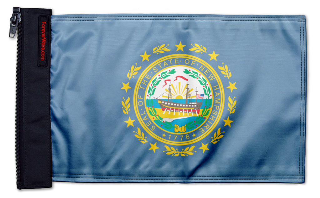 State Flag New Hampshire 12"x18" Forever Wave Flag for Jeep Wrangler CJ-7 and CJ-8 1976-1986