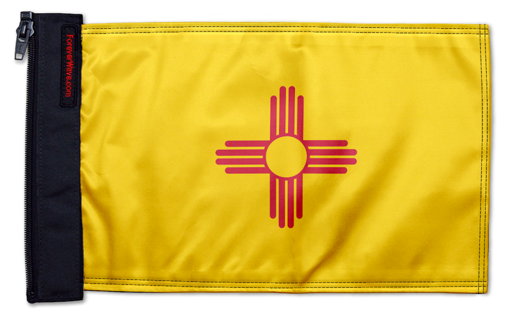 State Flag New Mexico 12"x18" Forever Wave Flag for Golf Carts