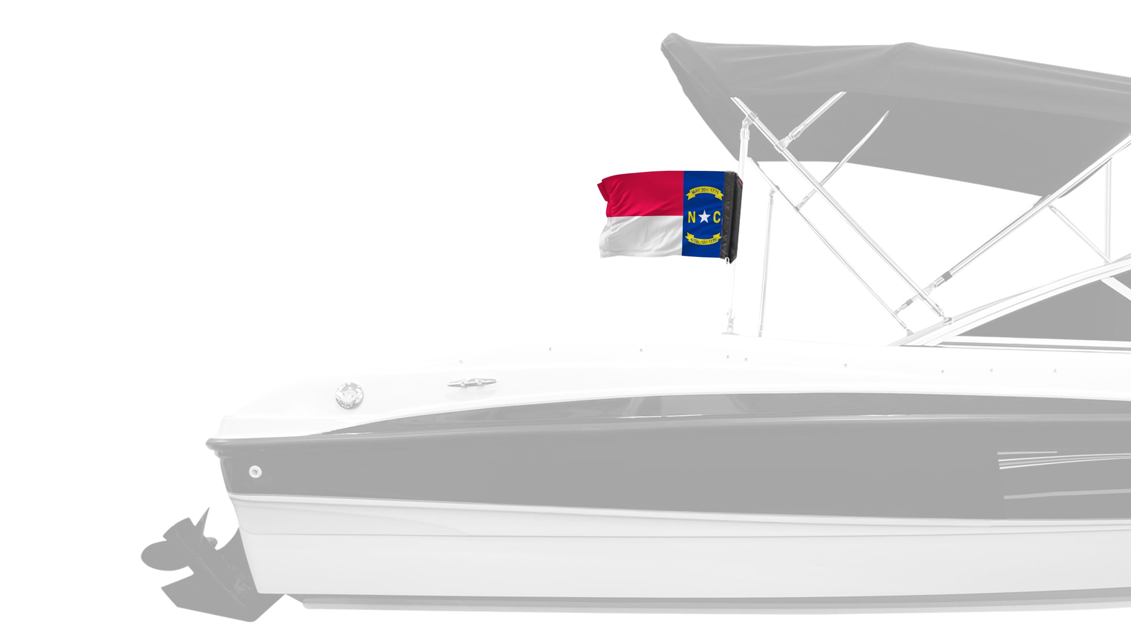 State Flag North Carolina 12"x18" Forever Wave Flag for Boats