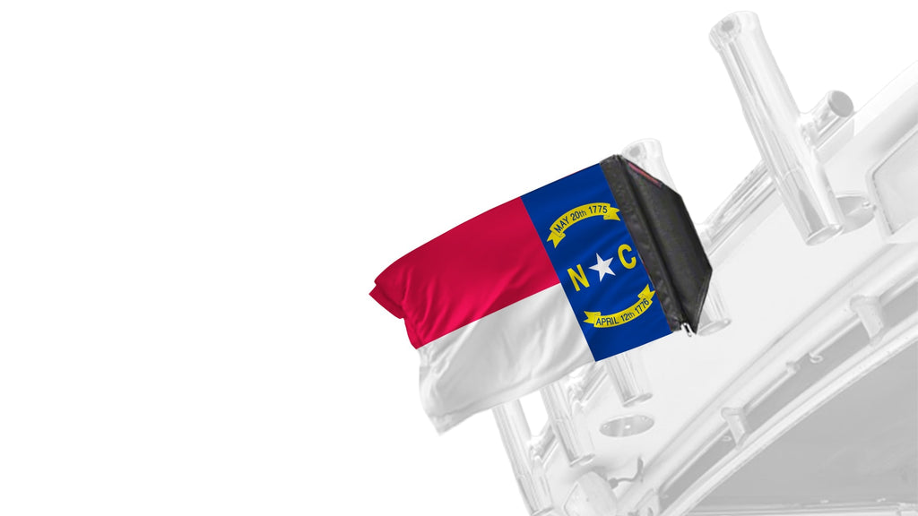 State Flag North Carolina 12"x18" Forever Wave Flag for Boats