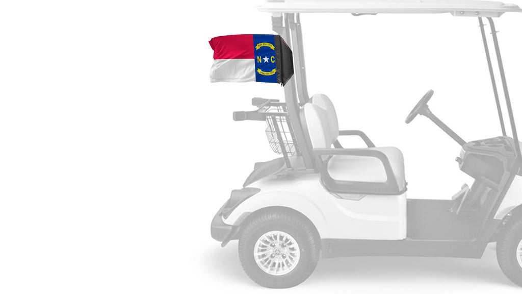 State Flag North Carolina 12"x18" Forever Wave Flag for Golf Carts