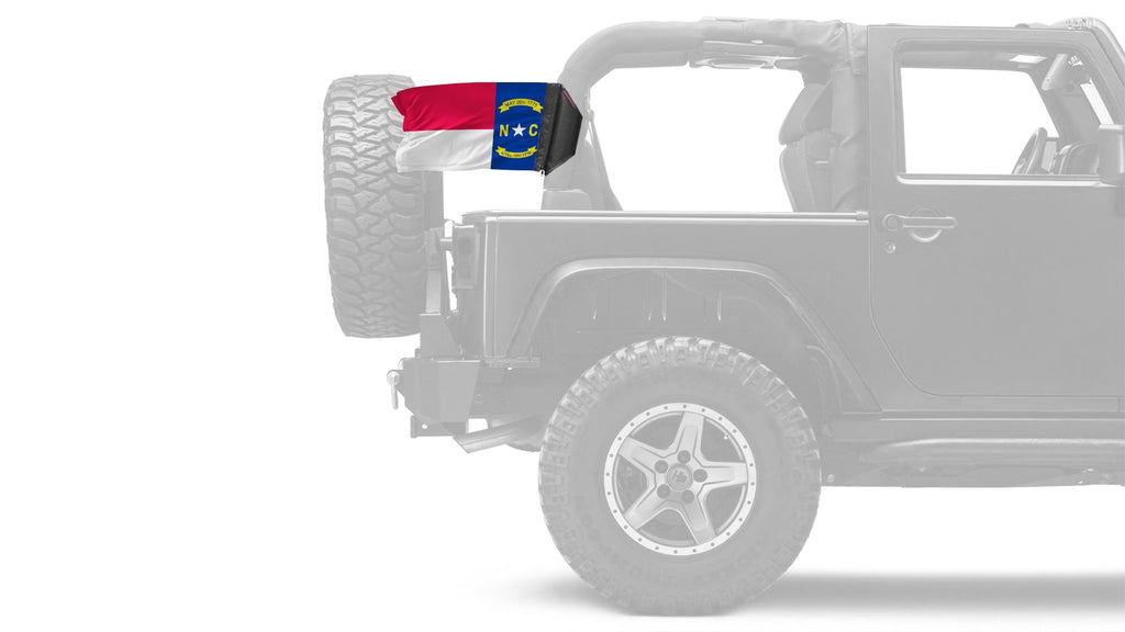State Flag North Carolina 12"x18" Forever Wave Flag for Jeep Wrangler TJ 1996-2006