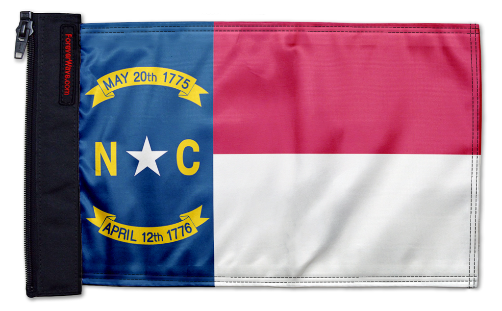State Flag North Carolina 12"x18" Forever Wave Flag for Jeep Wrangler TJ 1996-2006