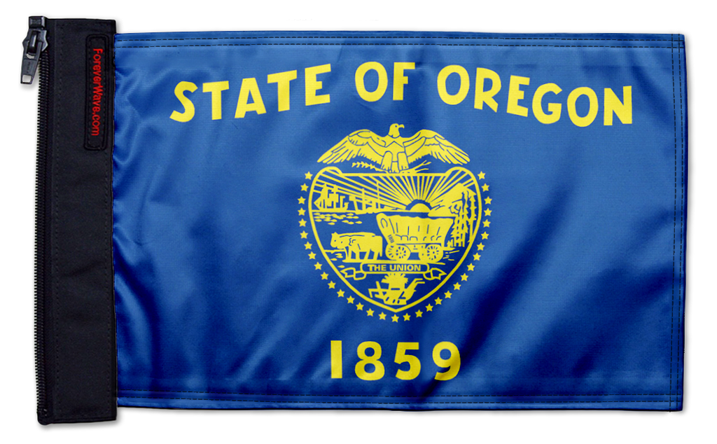 State Flag Oregon 12"x18" Forever Wave Flag for Jeep Wrangler LJ 2003-2006