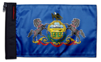 State Flag Pennsylvania 12"x18" Forever Wave Flag for Golf Carts