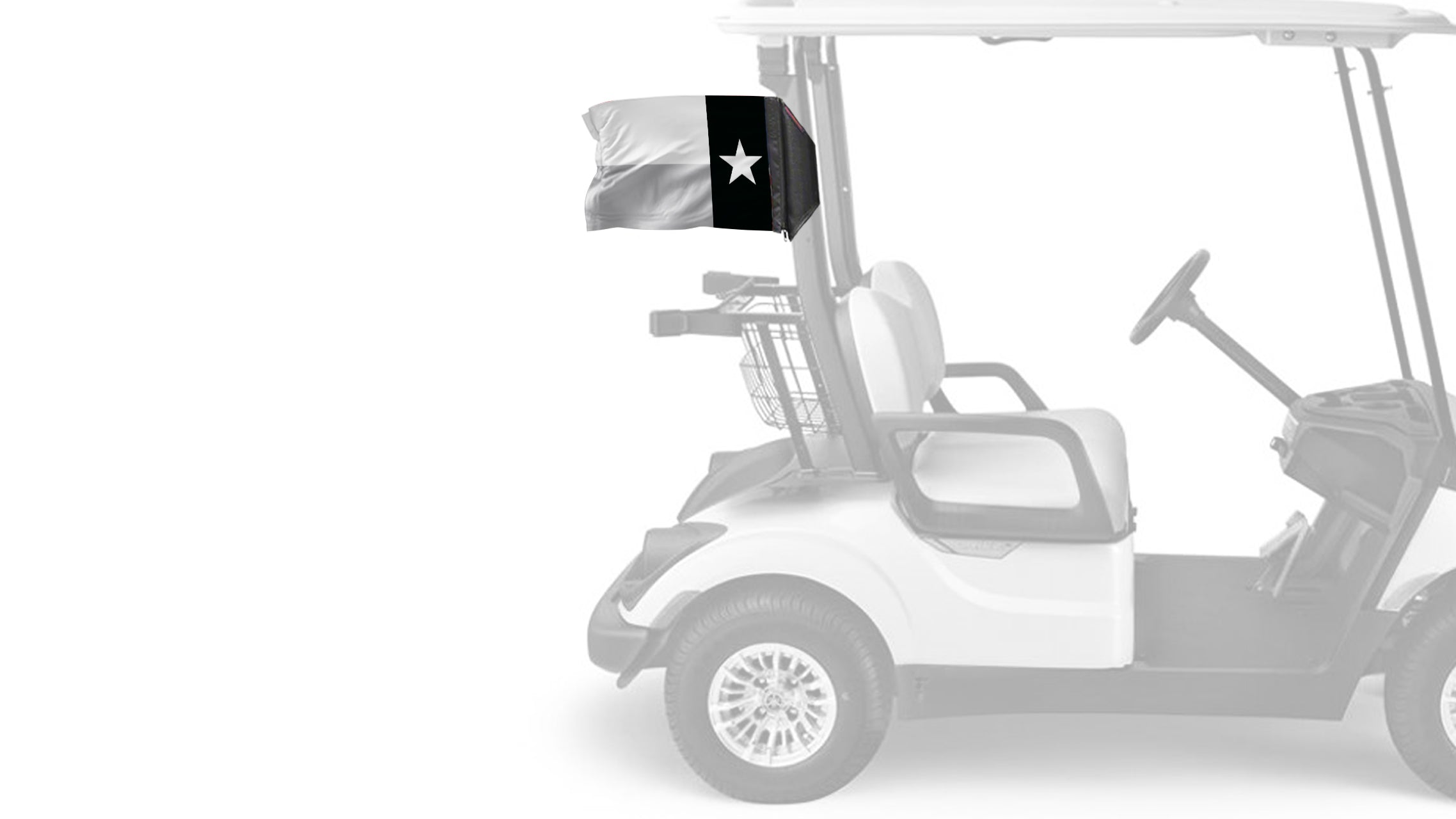 State Flag Texas Subdued 12"x18" Forever Wave Flag for Golf Carts