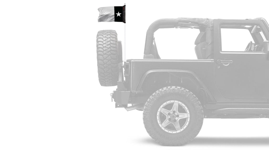 State Flag Texas Subdued 12"x18" Forever Wave Flag for Jeep Wrangler CJ-7 and CJ-8 1976-1986