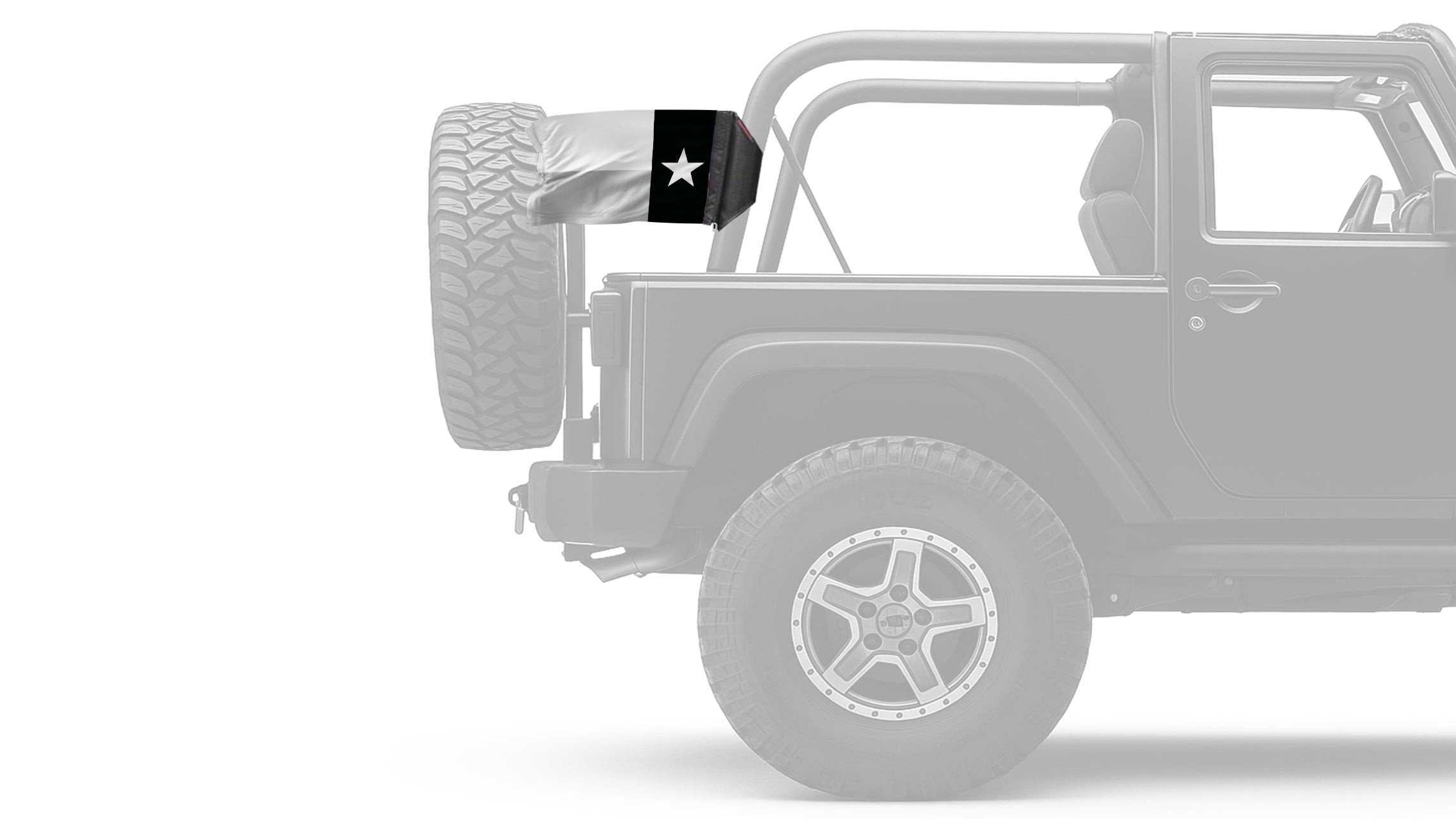 State Flag Texas Subdued 12"x18" Forever Wave Flag for Jeep Wrangler CJ-7 and CJ-8 1976-1986