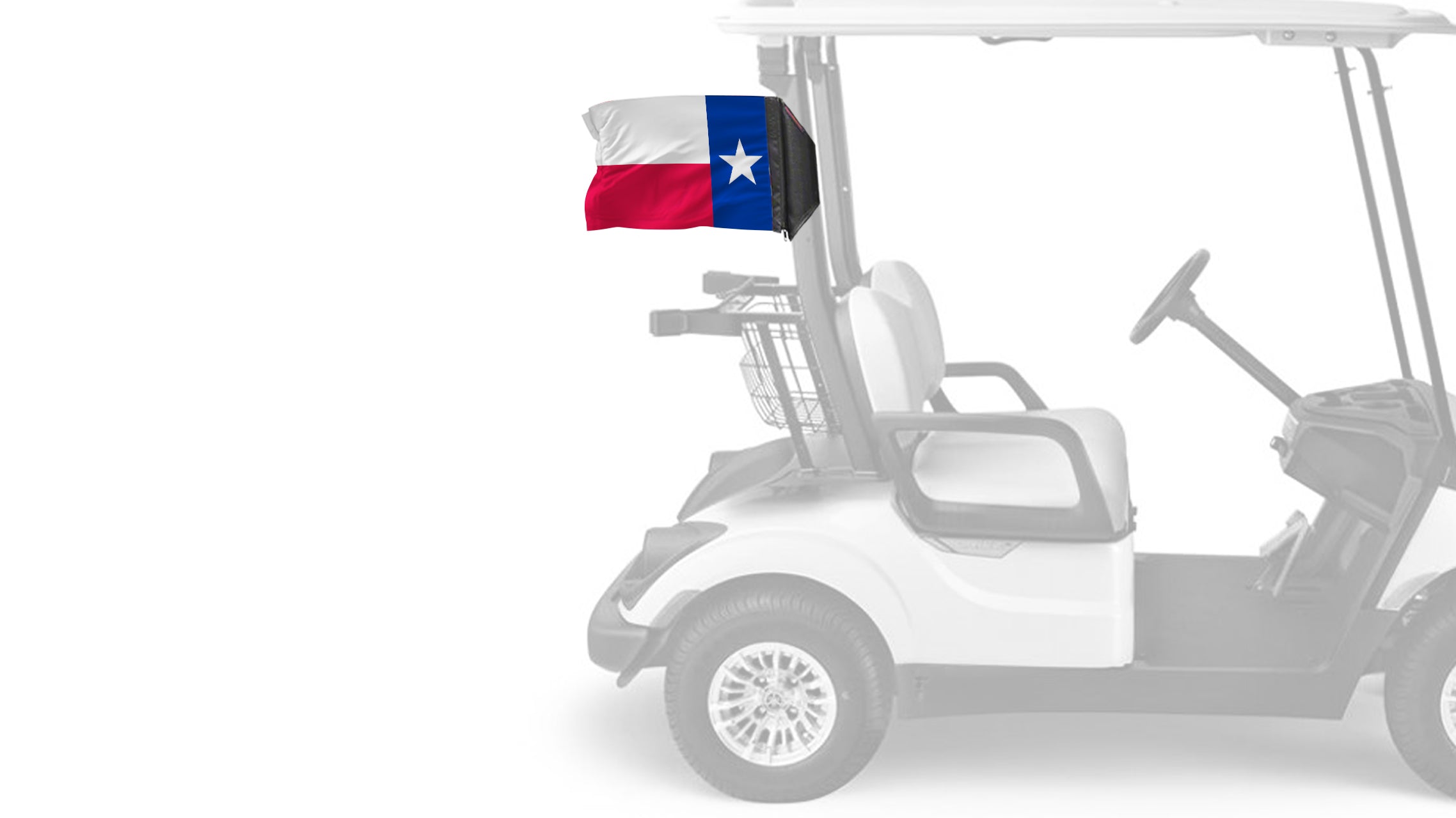 State Flag Texas 12"x18" Forever Wave Flag for Golf Carts