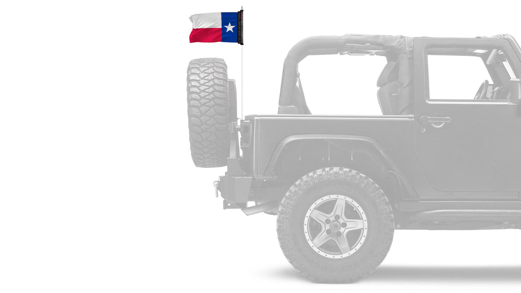 State Flag Texas 12"x18" Forever Wave Flag for Jeep Wrangler YJ 1986-1995