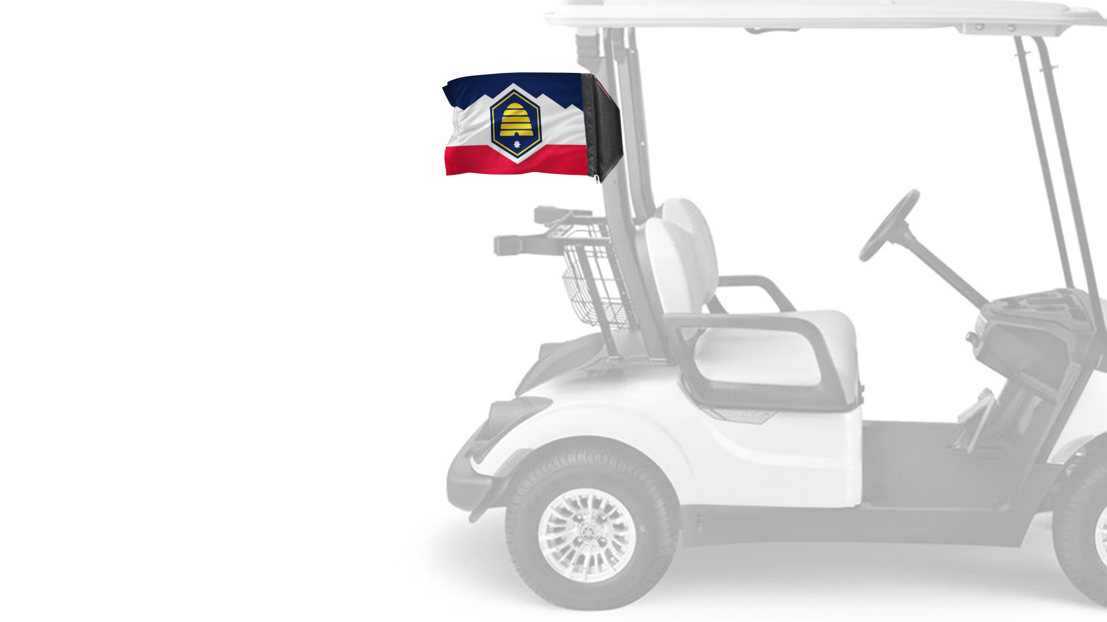 State Flag Utah 12"x18" Forever Wave Flag for Golf Carts