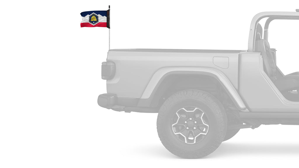State Flag Utah 12"x18" Forever Wave Flag for Jeep Wrangler YJ 1986-1995