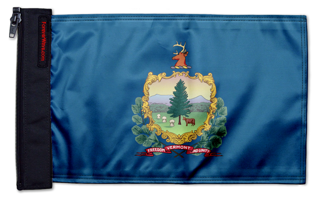 State Flag Vermont 12"x18" Forever Wave Flag for Jeep Wrangler TJ 1996-2006