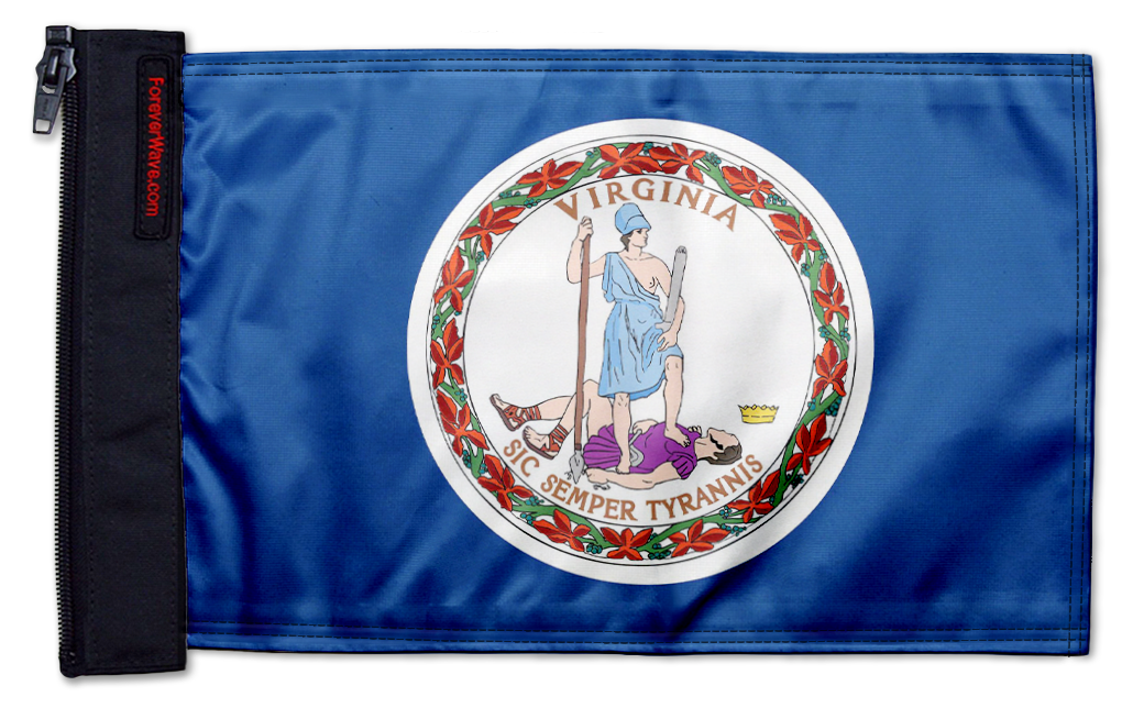 State Flag Virginia 12"x18" Forever Wave Flag for Jeep Wrangler LJ 2003-2006