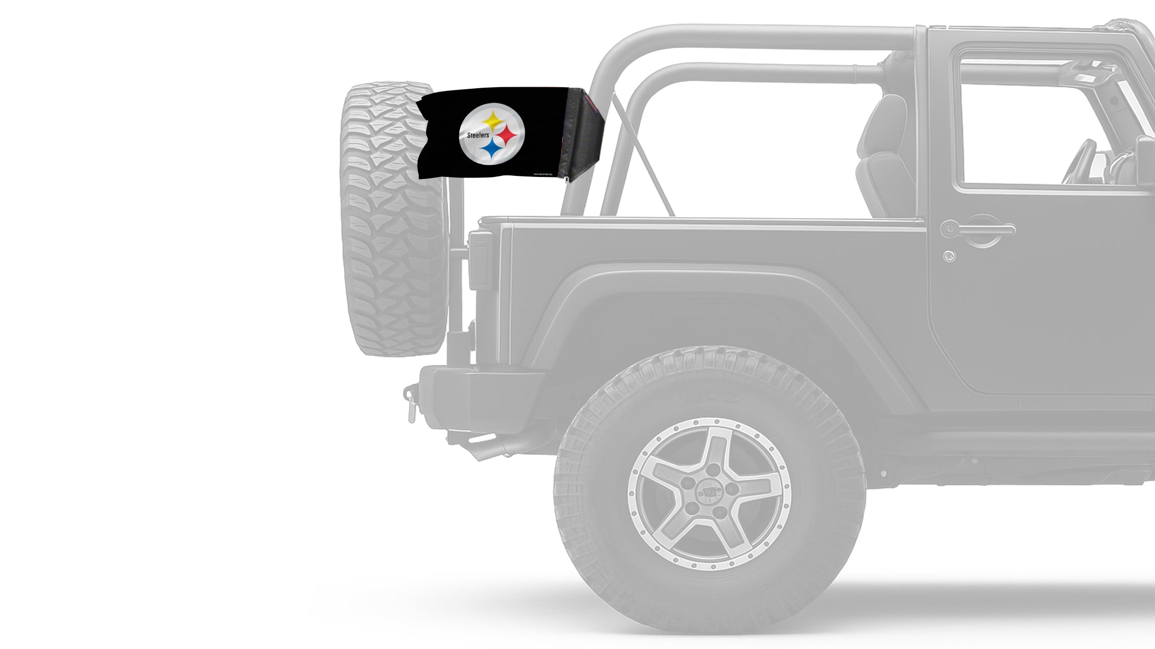 Pittsburgh Steelers 11"x17" Forever Wave Flag for Jeep Wrangler JL 2-Door 2018-Present