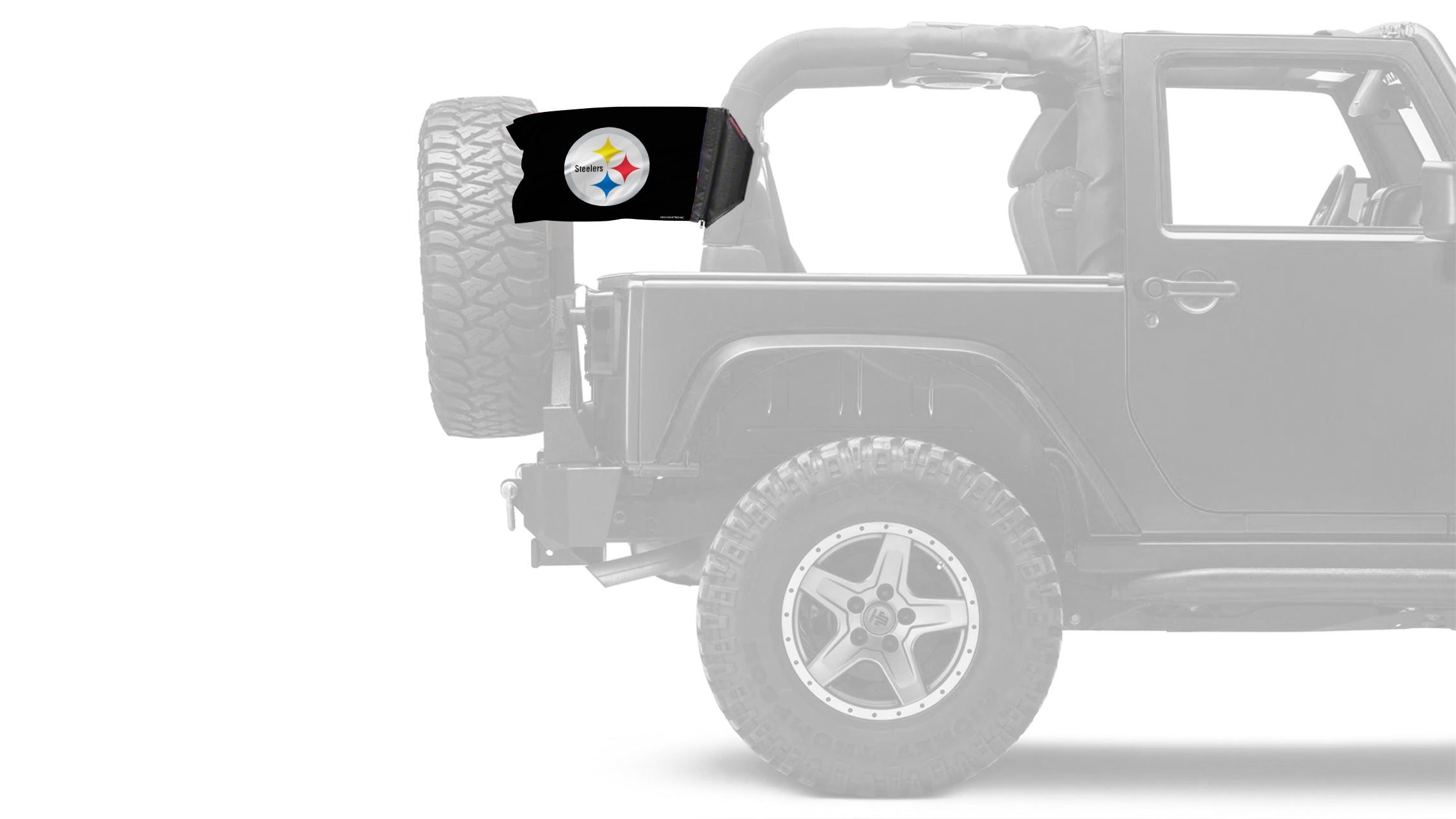 Pittsburgh Steelers 11"x17" Forever Wave Flag for Jeep Wrangler JLU 4-Door 2018-Present