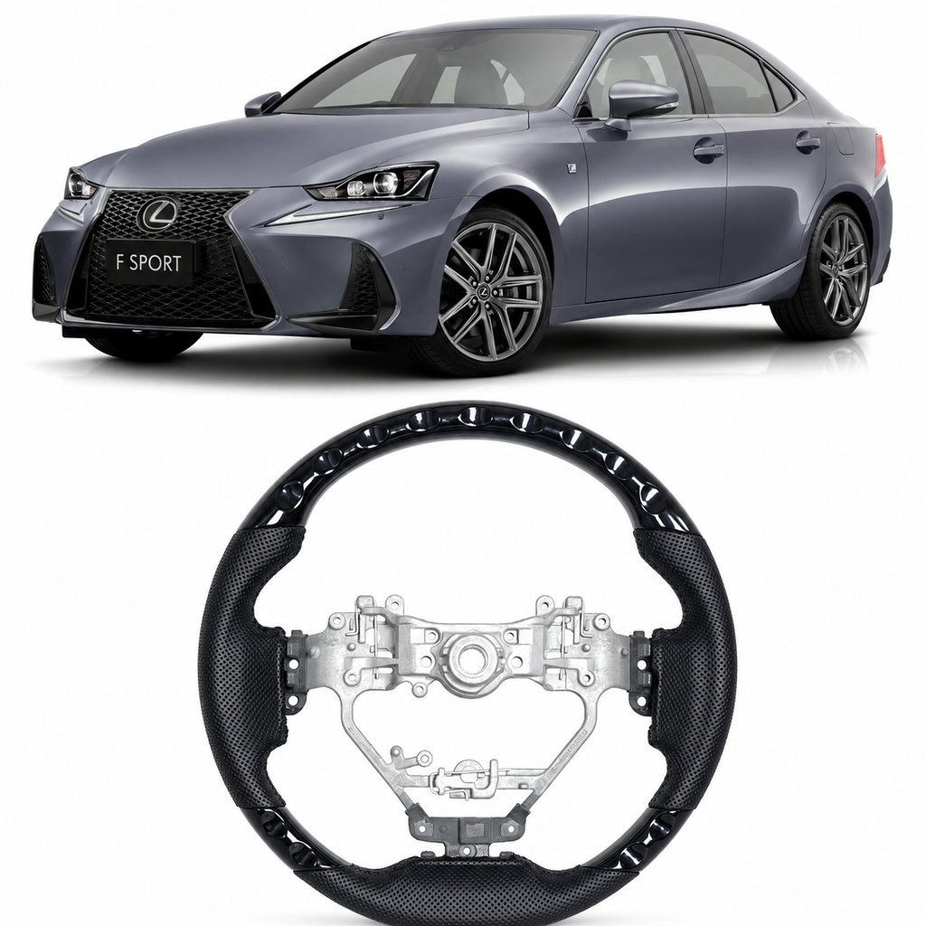Piano Black Steering Wheel for Lexus IS/RC/NX/GSF 2013-2025