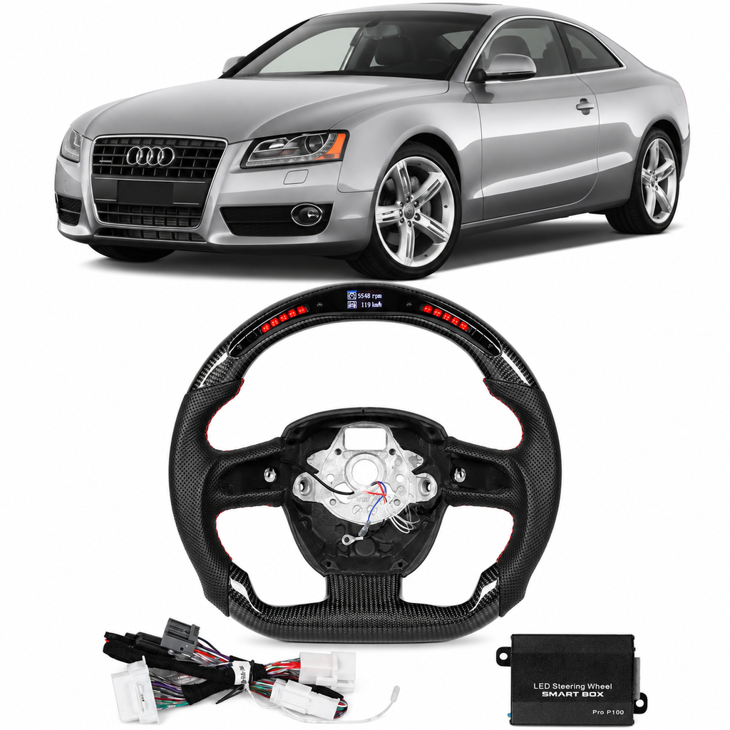 LED Carbon Fiber Steering Wheel for Audi A4 / A5 2008-2012