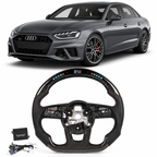 LED Real Carbon Fiber Steering Wheel for Audi A3 A4 A5 RS3 RS4 RS5 S3 S4 S5 2016–2020