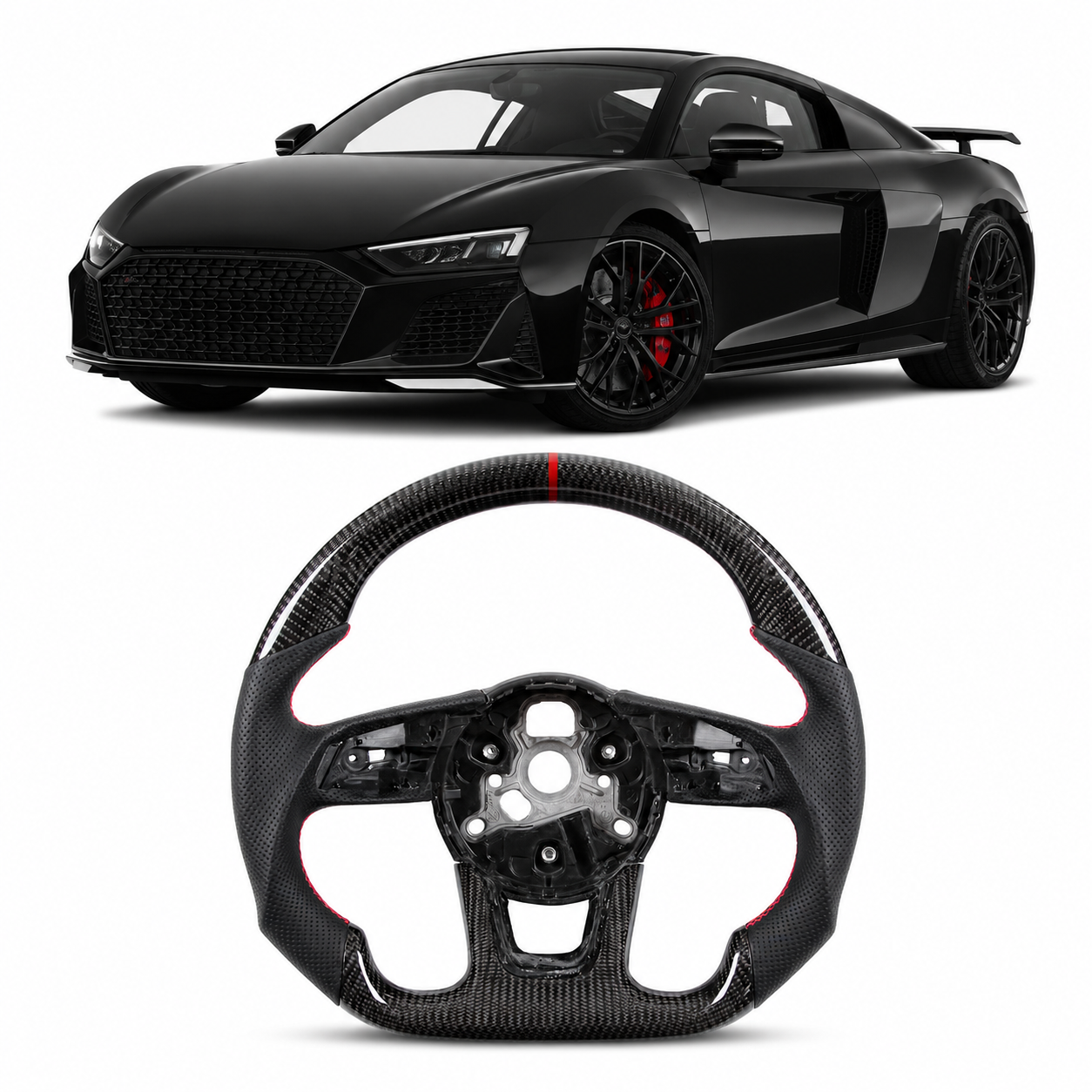 Carbon Fiber Steering Wheel for Audi RS3 RS4 RS5 RS6 RS7 S3 S4 S5