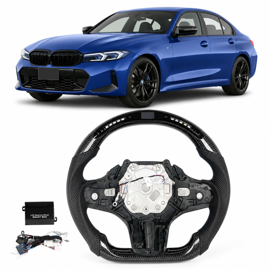 M Sport Real Carbon Fiber LED Steering Wheel for BMW G20 G21 G22 G26 G28 G29 G80 G82 G83