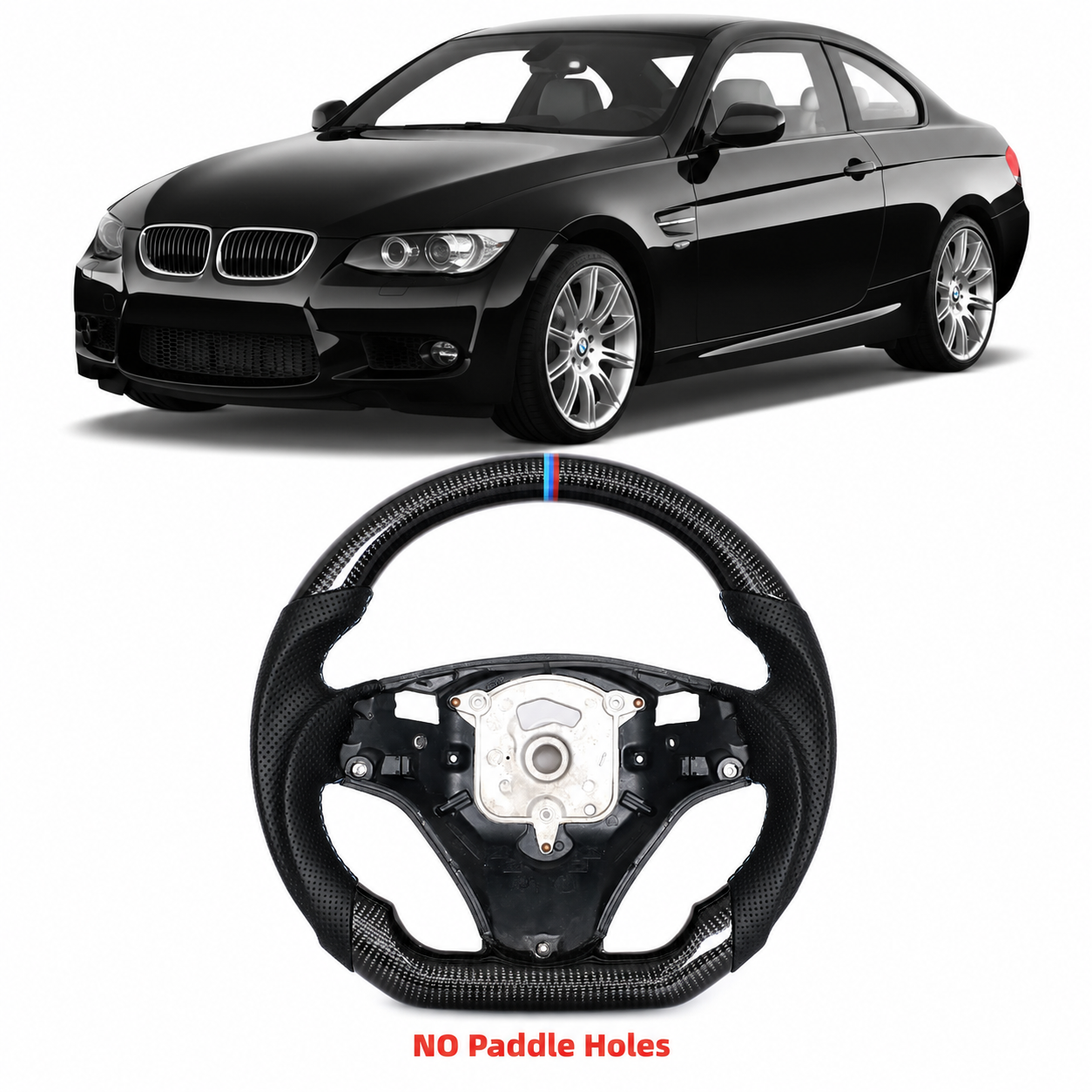 Carbon Fiber Steering Wheel for BMW E90/E92/E93 Manual 2006-2013
