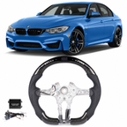 Real Carbon Fiber LED Steering Wheel for BMW M3 F30 F80 F82 F87 F32 F36 & F Series Models (Non-Heated)