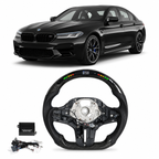 M Sport Carbon Fiber Heated LED Steering Wheel for BMW G Series F90 2018+