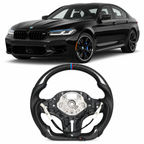 Real Carbon Fiber Heated M Sport Steering Wheel for BMW G Series M5, M8, X3M, X5, X6 & X7
