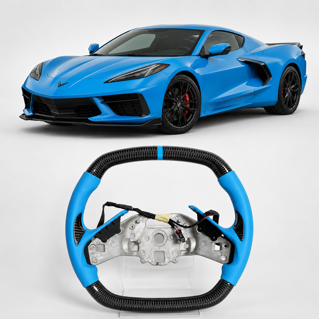 Heated Carbon Fiber Steering Wheel for Corvette C8 Z51 2020-2026