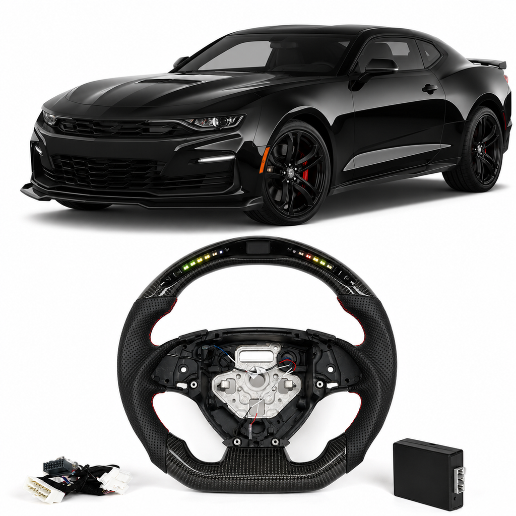 Smart LED Carbon Fiber Steering Wheel for Chevy Camaro SS 2016-2024