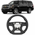 Full Leather, Hydro-Dip or Real Carbon Fiber Steering Wheel for Chevy Silverado 1500, Tahoe & Suburban 2014–2018