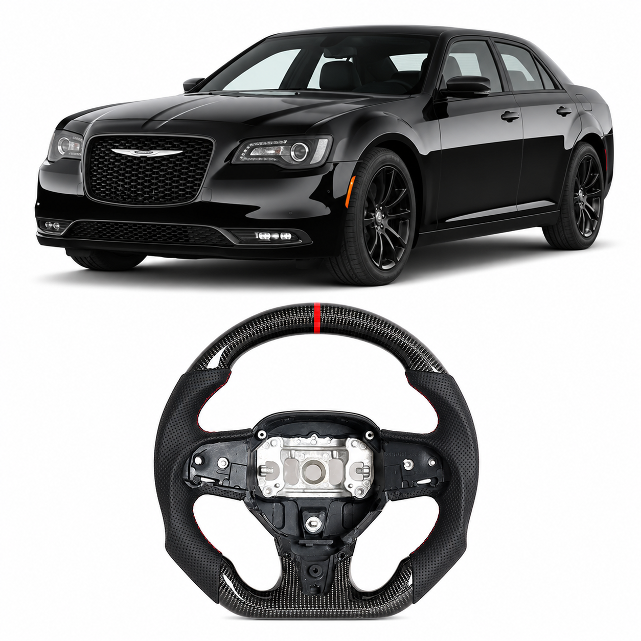 Carbon Fiber Steering Wheel for Chrysler 300 / 300C 2015-2023