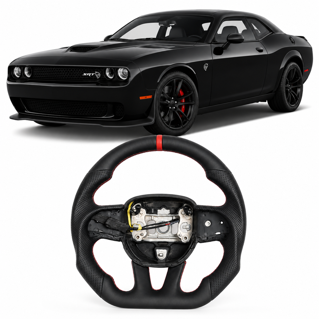 Leather Steering Wheel for Dodge Charger Challenger 2015-2025 Heated
