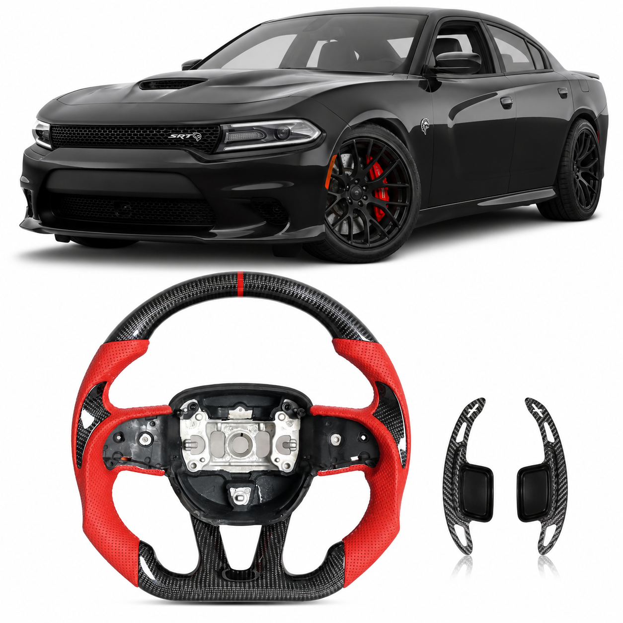 Carbon Fiber Steering Wheel for Dodge Challenger/Charger 2015+