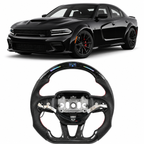Carbon Fiber LED Heated Steering Wheel for Dodge 2015-2026