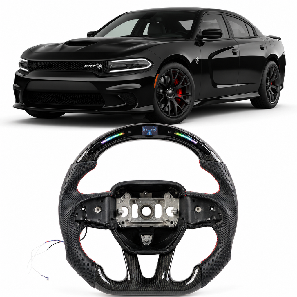 Smart LED Carbon Fiber Steering Wheel for Dodge SRT Hellcat 2015+