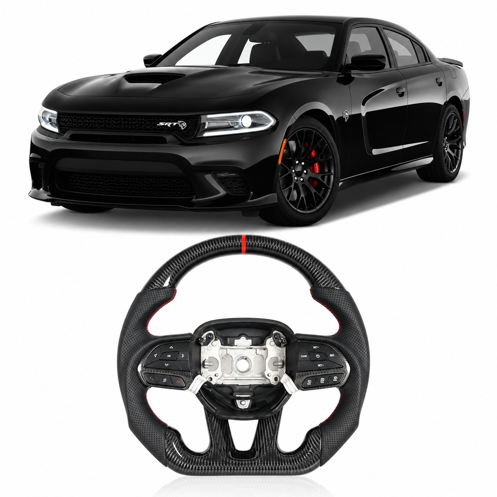 Carbon Fiber Heated Steering Wheel for Dodge 2015-2025