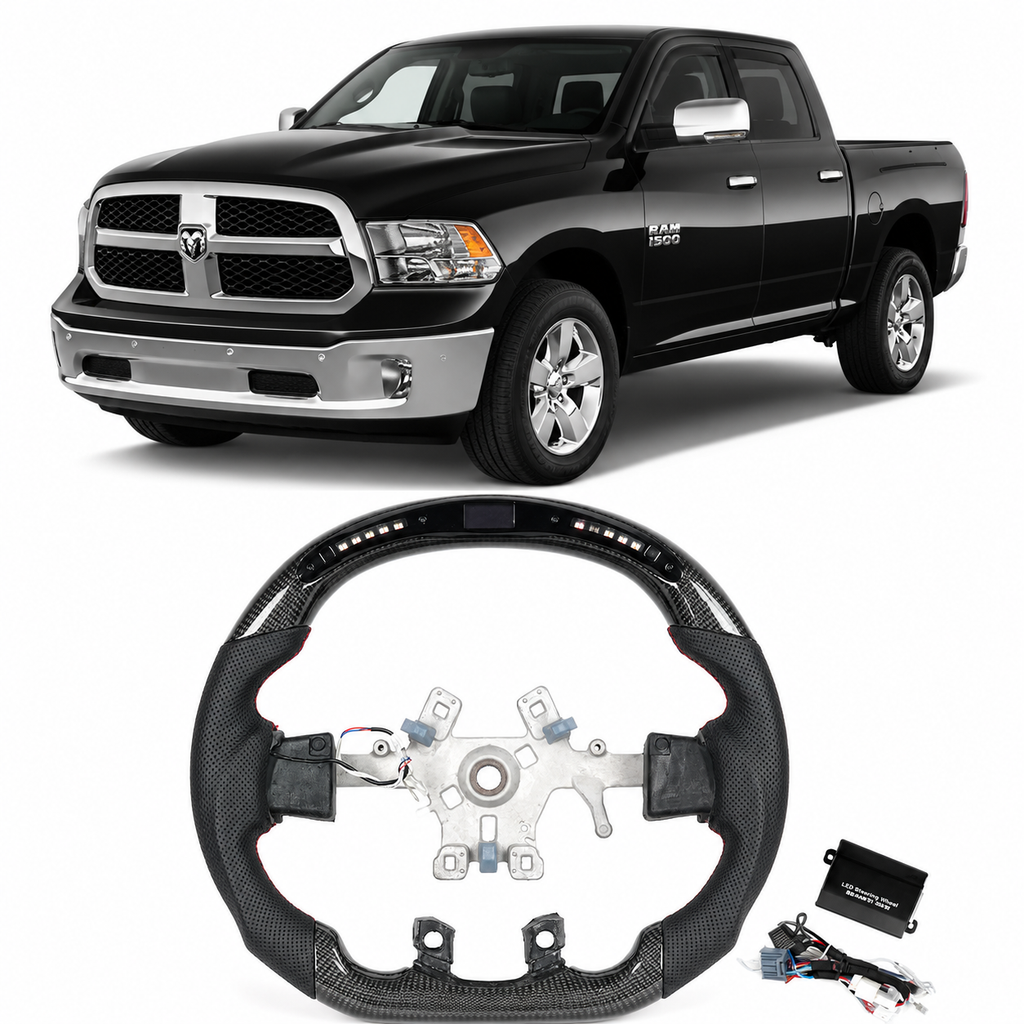 LED Carbon Fiber Steering Wheel for Dodge Ram 1500 2500 3500