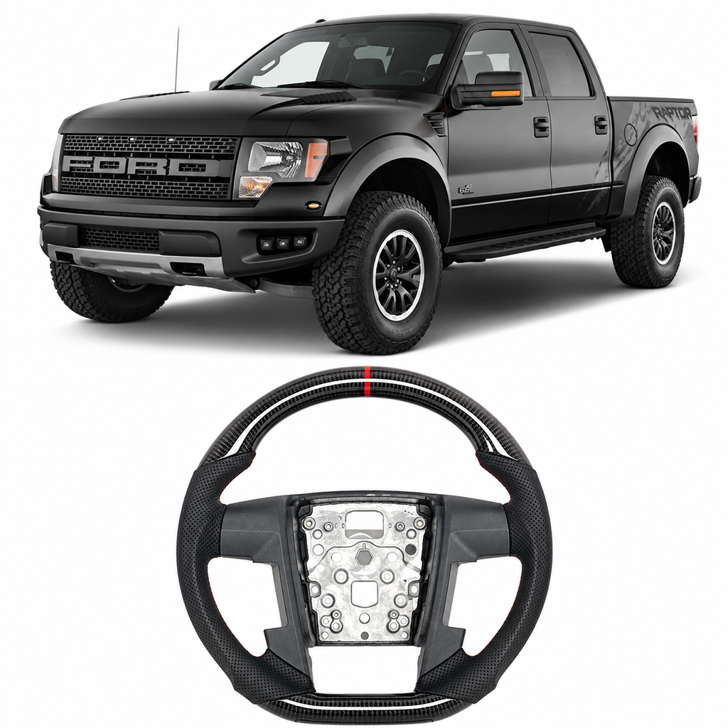 Carbon Fiber Steering Wheel for Ford F150 Raptor 2009-2014