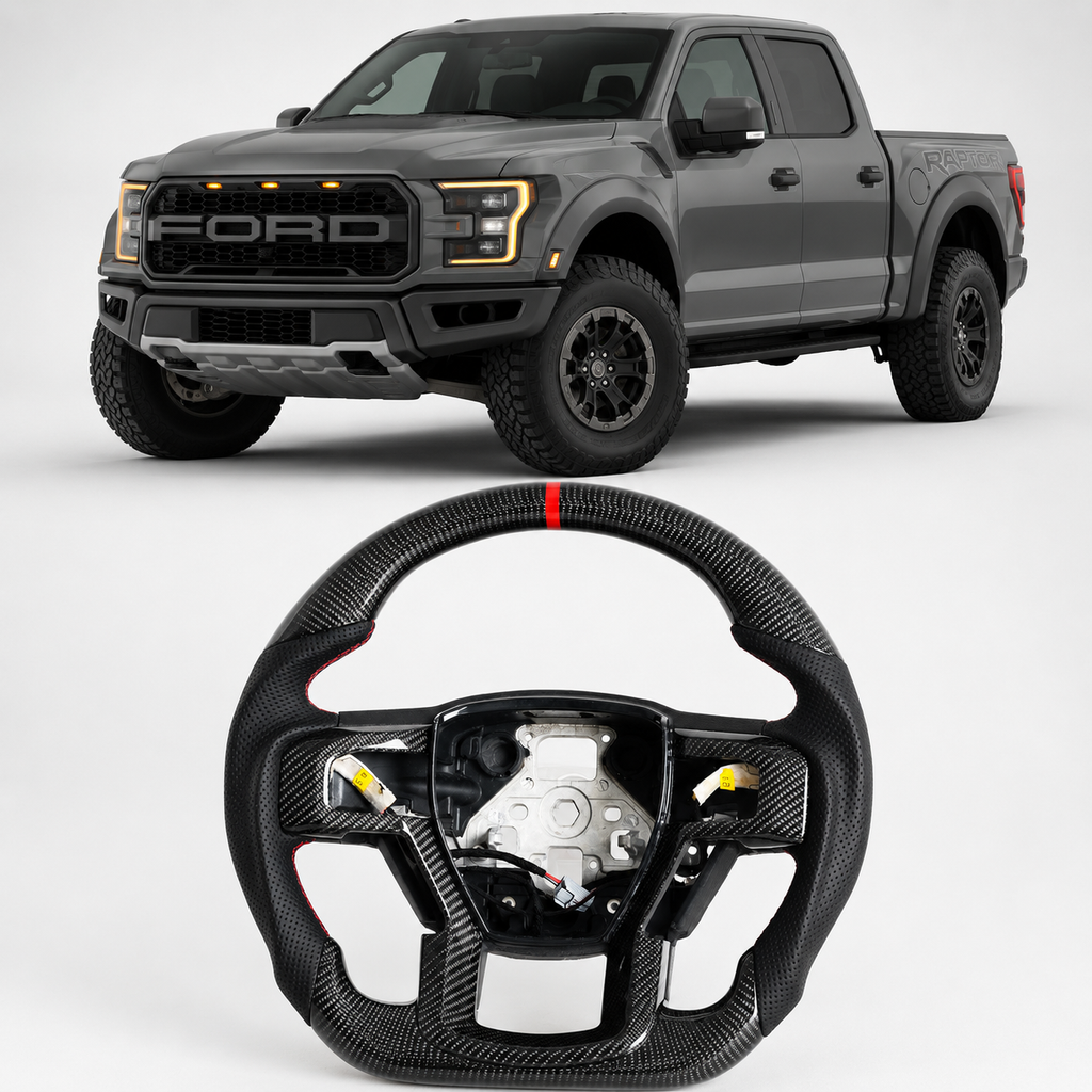 Heated Carbon Fiber Steering Wheel for Ford F-150 Raptor 2015-2020
