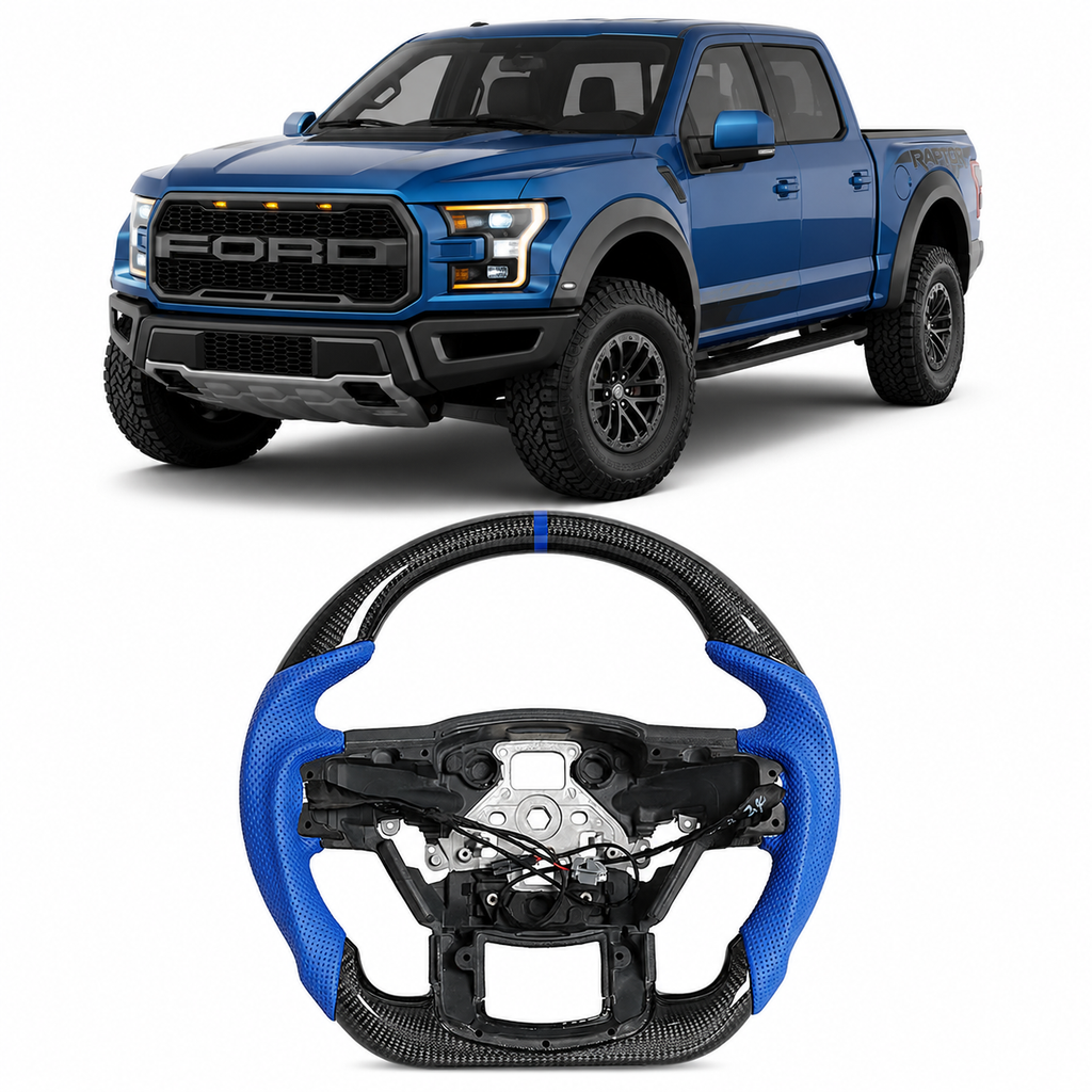 Heated Carbon Fiber Steering Wheel for Ford F150 Raptor SVT 2015-2020