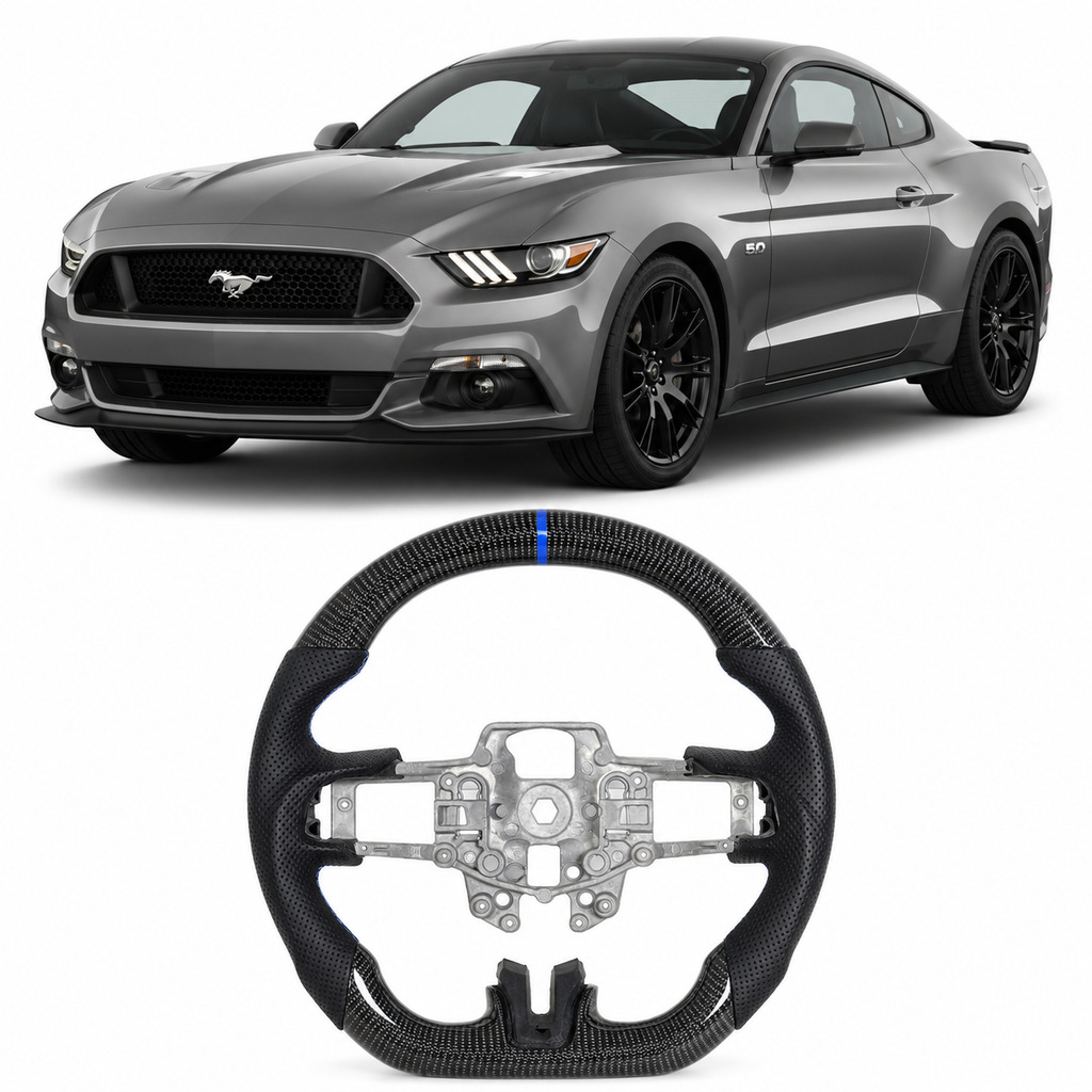 Carbon Fiber Steering Wheel for Ford Mustang 2015-2017