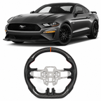 Carbon Fiber Heated Steering Wheel for Ford Mustang 2018-2023