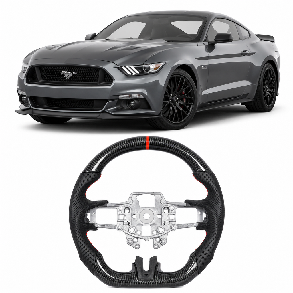 Carbon Fiber Steering Wheel for Ford Mustang 2015-2017
