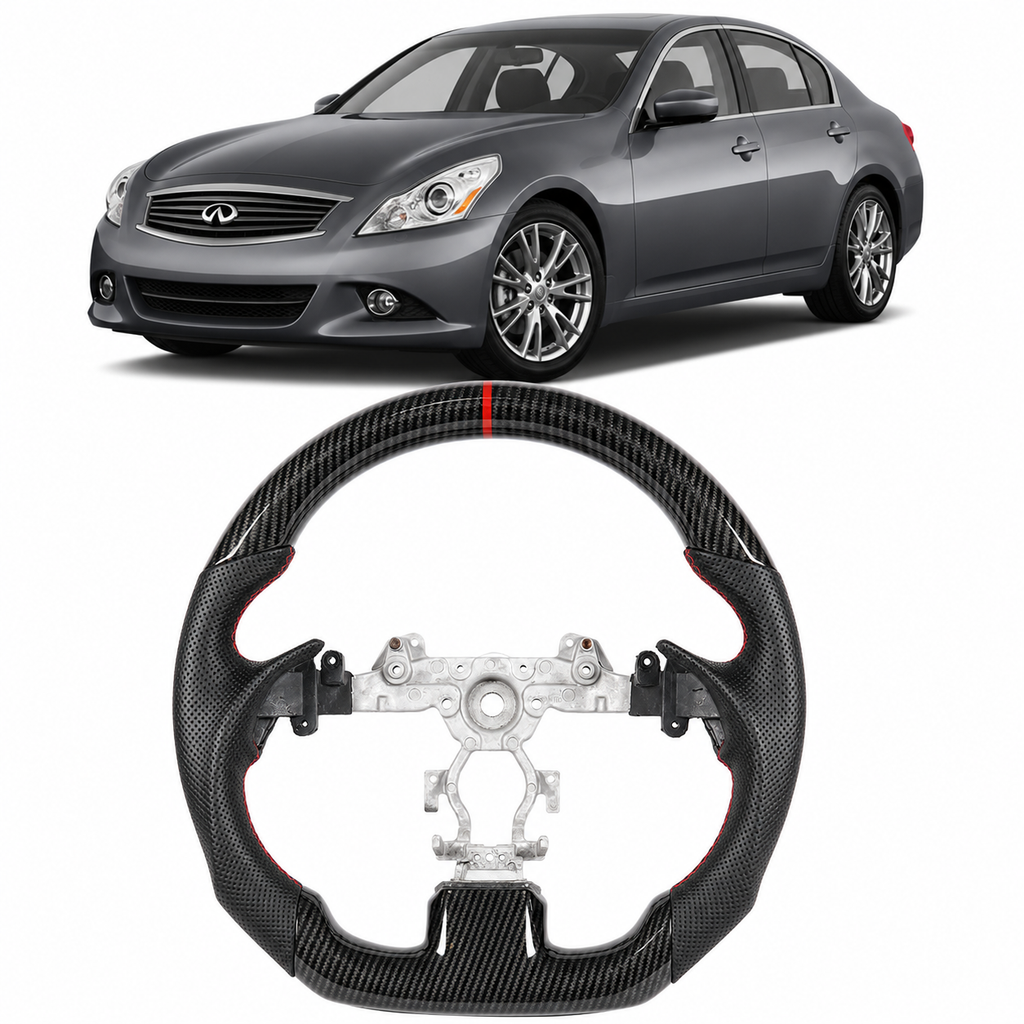 Hydro-Dip Carbon Fiber Steering Wheel for Infiniti G25, G35 & G37 Sedan 2007-2013